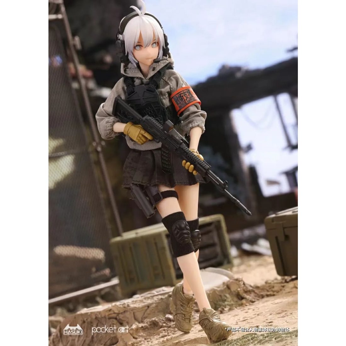 神貓跳動HASUKI 1/12 PA003 突擊手波部薩莎白髮.玩具王國Toyking.鋼彈