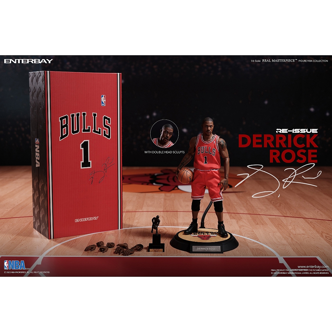 第二季ENTERBAY 1/6 NBA 公牛隊飆風玫瑰Derrick Rose 限量復刻版.玩具