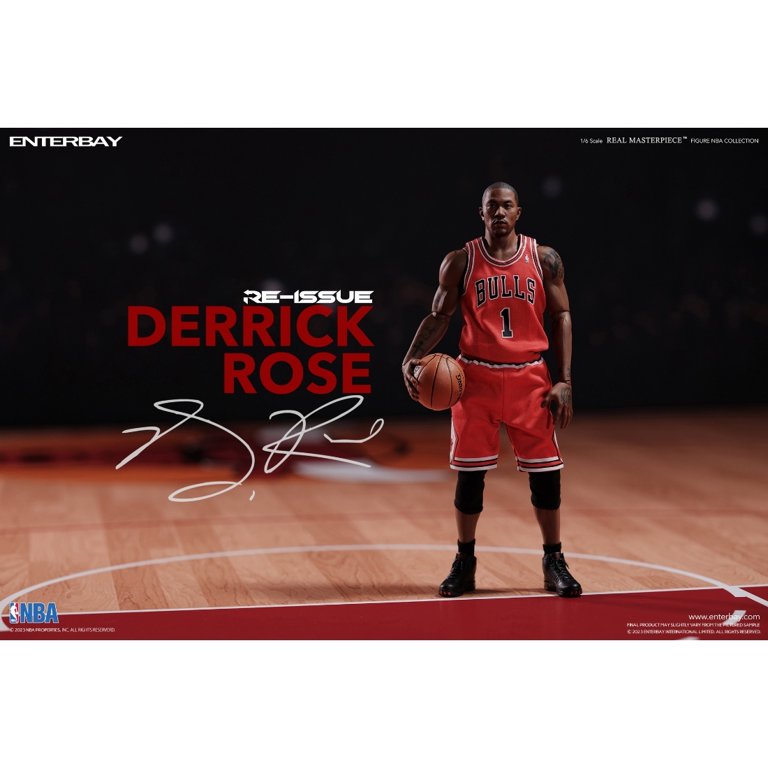 第二季ENTERBAY 1/6 NBA 公牛隊飆風玫瑰Derrick Rose 限量復刻版.玩具
