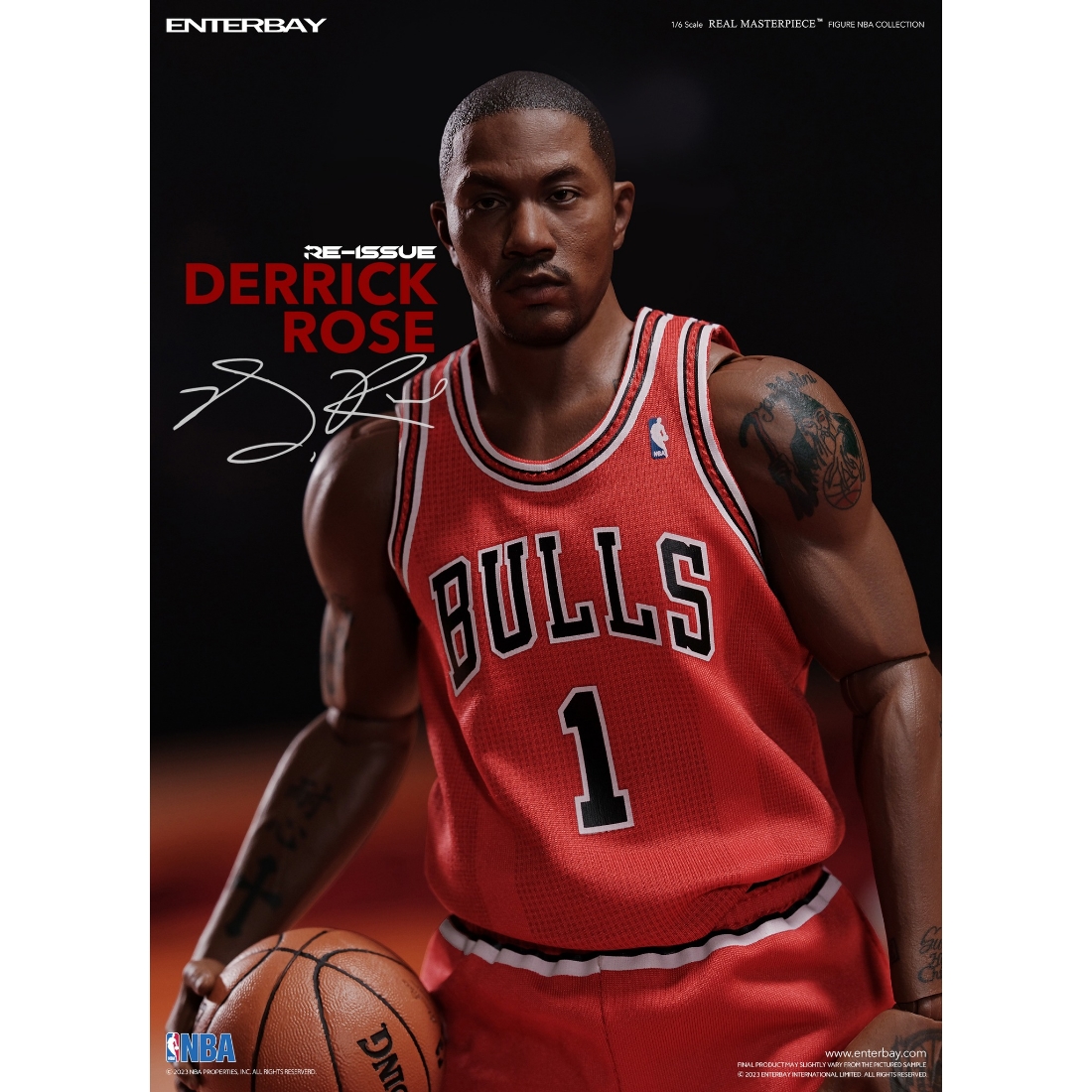 第二季ENTERBAY 1/6 NBA 公牛隊飆風玫瑰Derrick Rose 限量復刻版