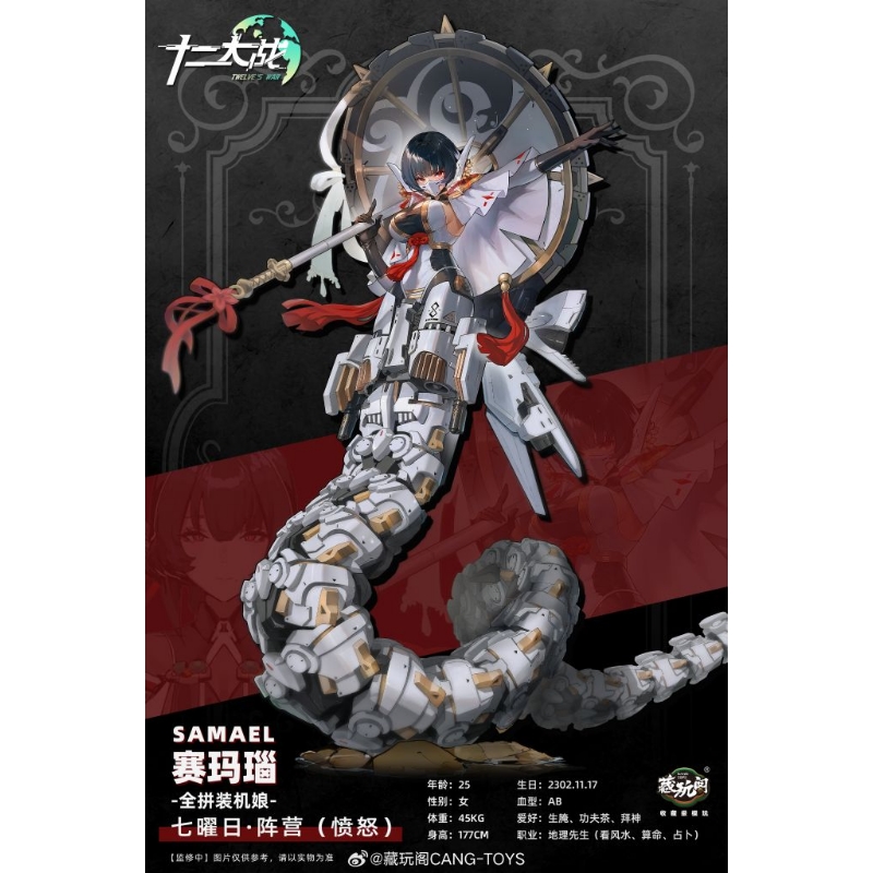 殺肉特價有斷件售出不退藏玩閣1/12 十二大戰七曜日陣營憤怒賽瑪瑙機娘