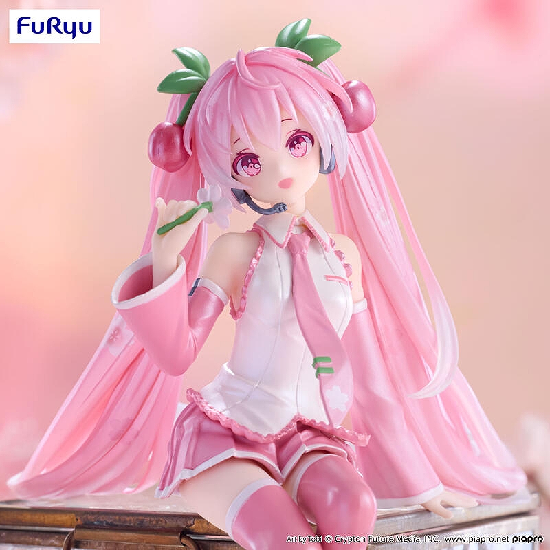 Furyu 景品初音未來櫻花初音2024 珍珠色泡麵蓋.玩具王國Toyking.鋼彈