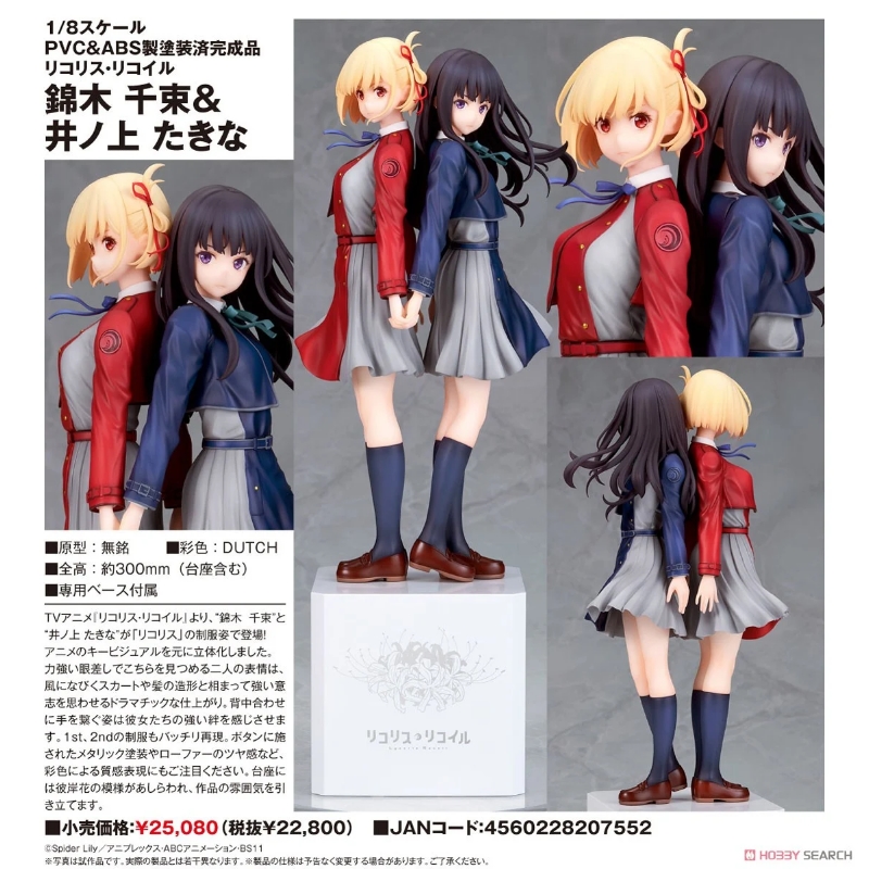 ALTER 1/8 Lycoris Recoil 莉可麗絲錦木千束& 井之上瀧奈.玩具王國