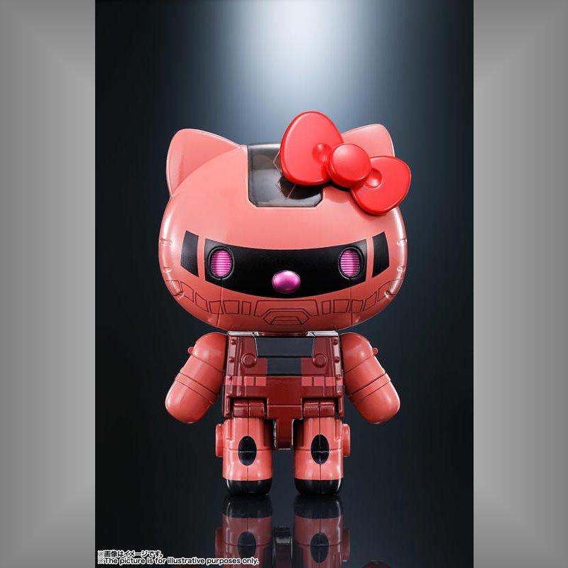 超合金夏亞專用薩克x Hello Kitty 凱蒂貓.Bandai 完成品系列.麗王.鋼彈