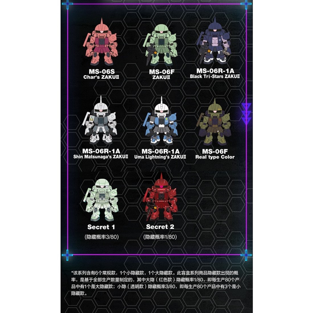 （第二弾）即購入⭕（新品未開封）QMSV　ザクII　１カートン８箱入 盒玩盲盒QMSV 迷你ZAKU 薩克第二彈一中盒8入.玩具王國Toyking.鋼彈.鋼