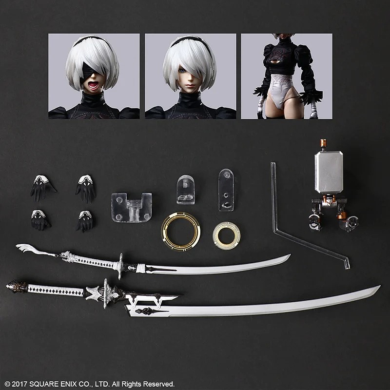 SQUARE ENIX PLAY ARTS改PA改尼爾自動人形2B DX版.鋼彈.鋼彈模型.麗王