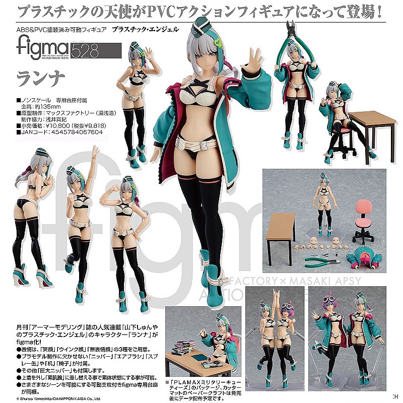 代理版figma 山下俊也的Plastic Angel Lanna.玩具王國Toyking.鋼彈.鋼