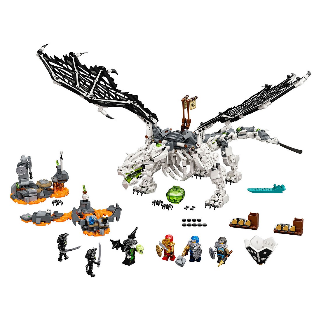 lego 樂高積木Ninjago 71721 骷顱頭巫師之龍.鋼彈.鋼彈模型.麗王.玩具