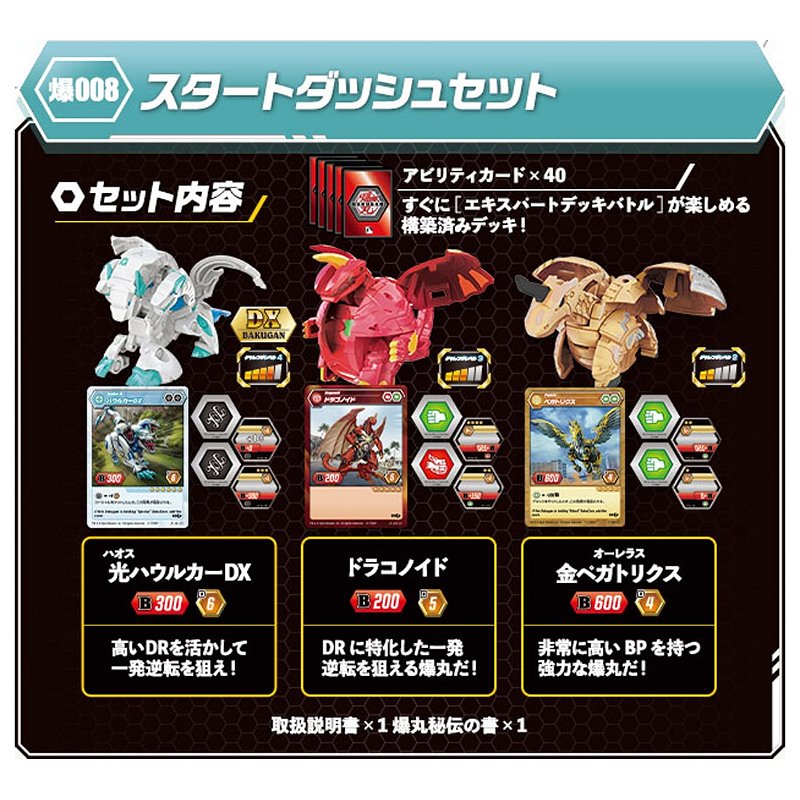 爆丸ブースターパック ルビアノイド　BP-008 爆丸 ブースターパック ヘリックス・ドラゴノイド (スポーツ玩具